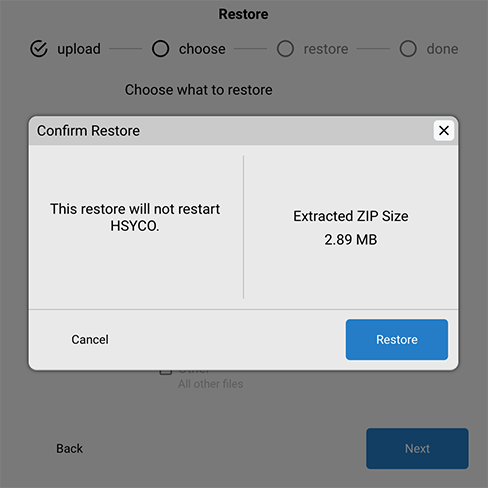 HSYCO Backup