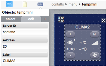 Contatto configuration