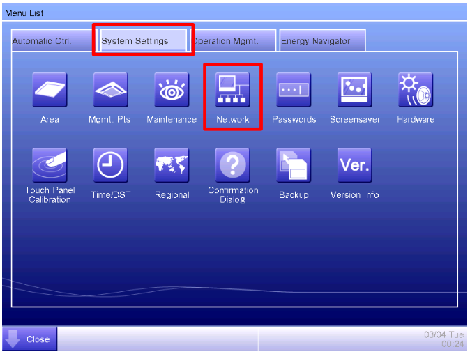 Daikin configuration 8