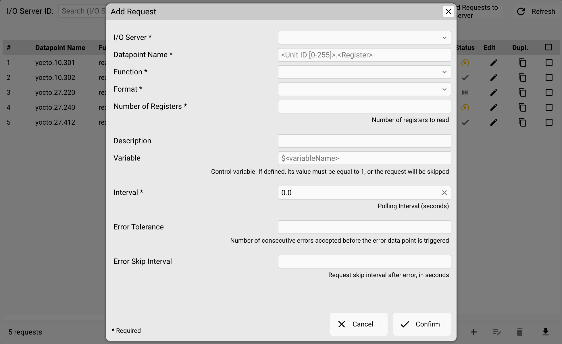 Modbus utility 1