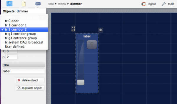 Tridonic User Interface