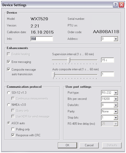 WXT520 Device